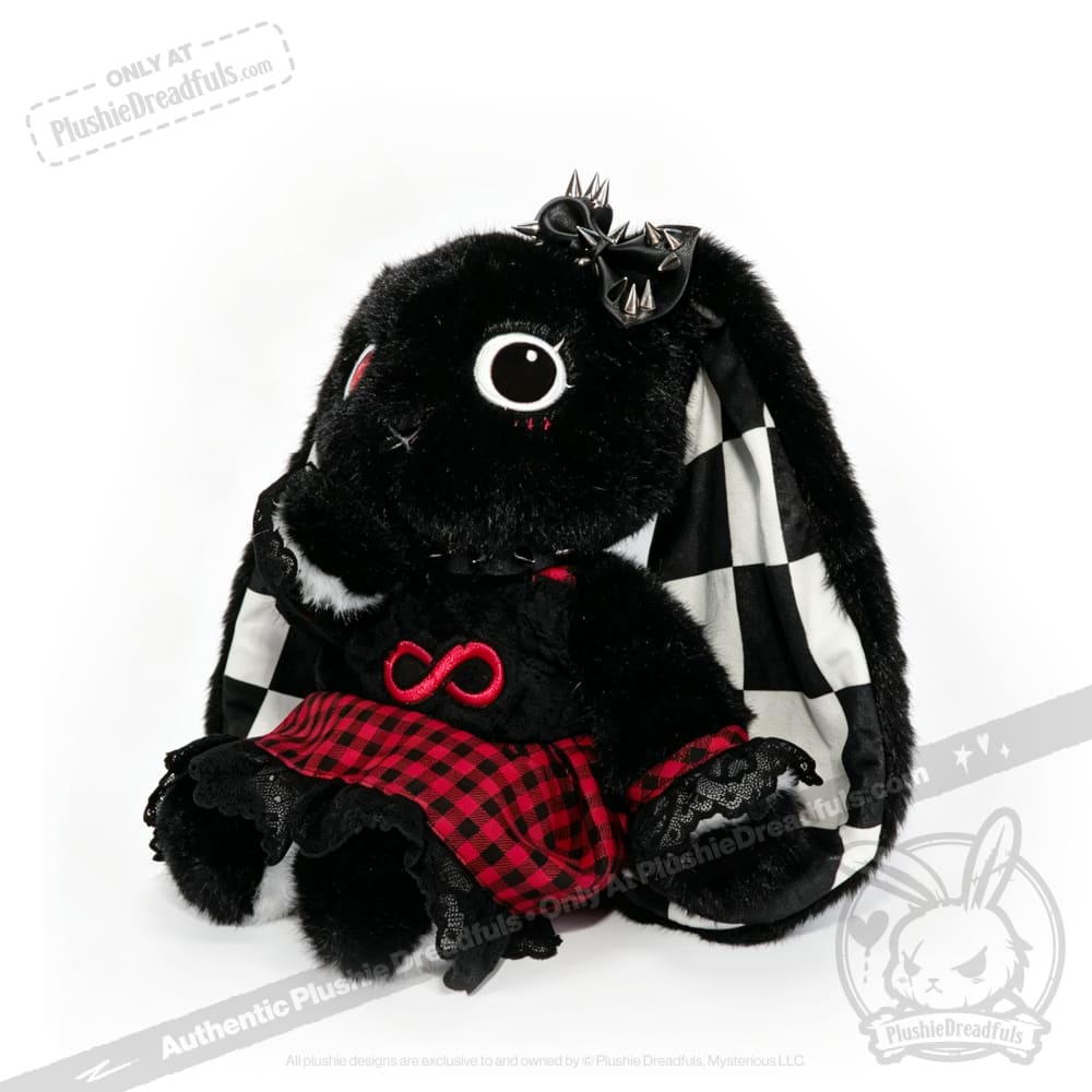 Autism Spectrum Rabbit Goth Edition - Plush Rabbit Stuffed Animal - plush