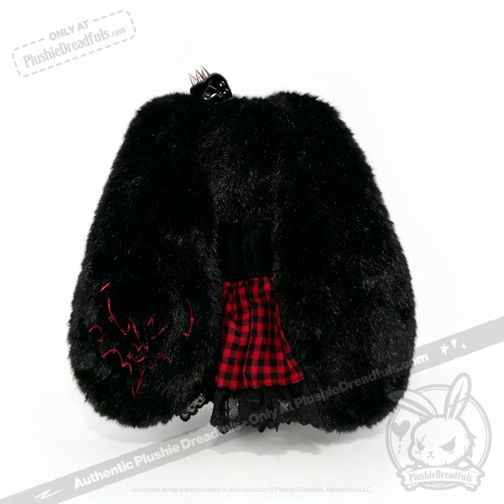 Autism Spectrum Rabbit Goth Edition - Plush Rabbit Stuffed Animal - plush