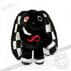 Autism Spectrum Rabbit Goth Edition - Plush Rabbit Stuffed Animal - plush