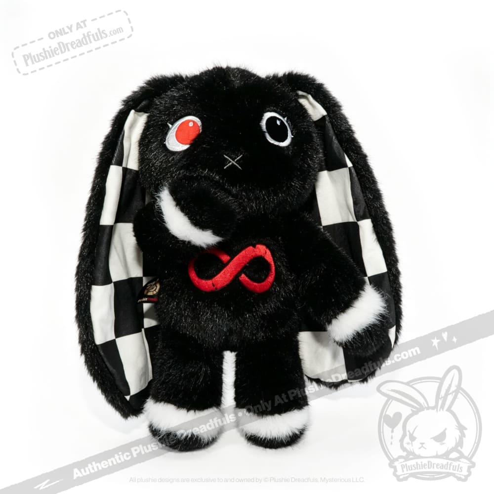 Autism Spectrum Rabbit Goth Edition - Plush Rabbit Stuffed Animal - plush