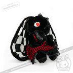 Autism Spectrum Rabbit Goth Edition - Plush Rabbit Stuffed Animal - plush