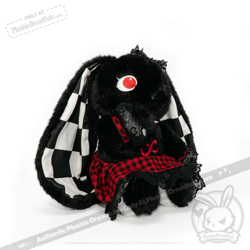 Autism Spectrum Rabbit Goth Edition - Plush Rabbit Stuffed Animal - plush