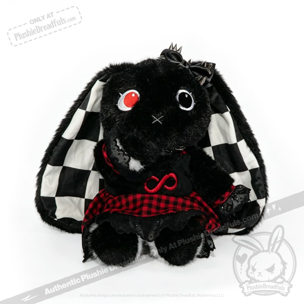 Autism Spectrum Rabbit Goth Edition - Plush Rabbit Stuffed Animal - plush