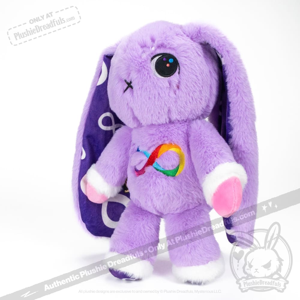 Plushie Dreadfuls - Autism Spectrum Rabbit Purple Edition - Plush Rabbit Stuffed Animal plush
