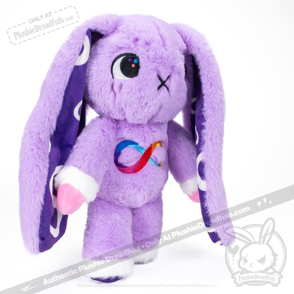 Plushie Dreadfuls - Autism Spectrum Rabbit Purple Edition - Plush Rabbit Stuffed Animal plush