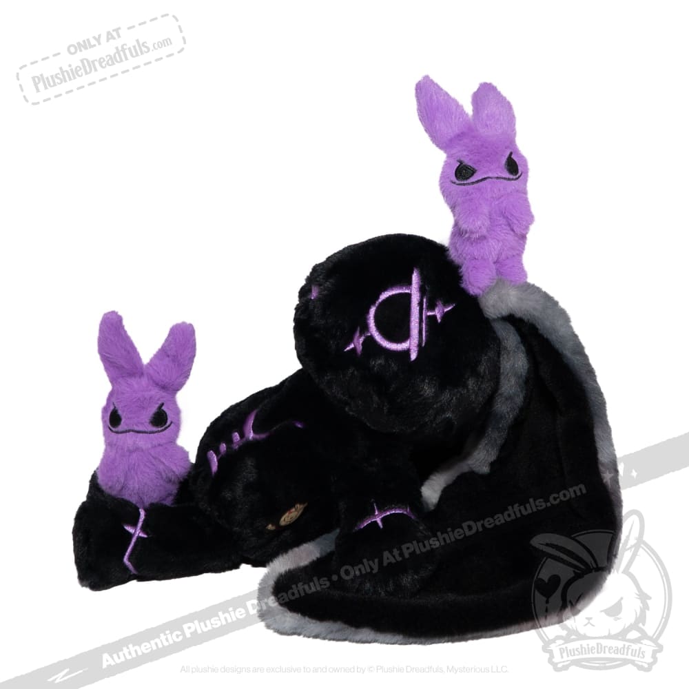 Plushie Dreadfuls ぬいぐるみ　不安うさぎ　ブラック　黒 黒紫の不安うさぎ ぬいぐるみ – Mysterious