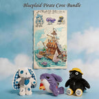 Plushie Dreadfuls - Blueplaid Pirate Cove Bundle - Plush Stuffed Animal - plush