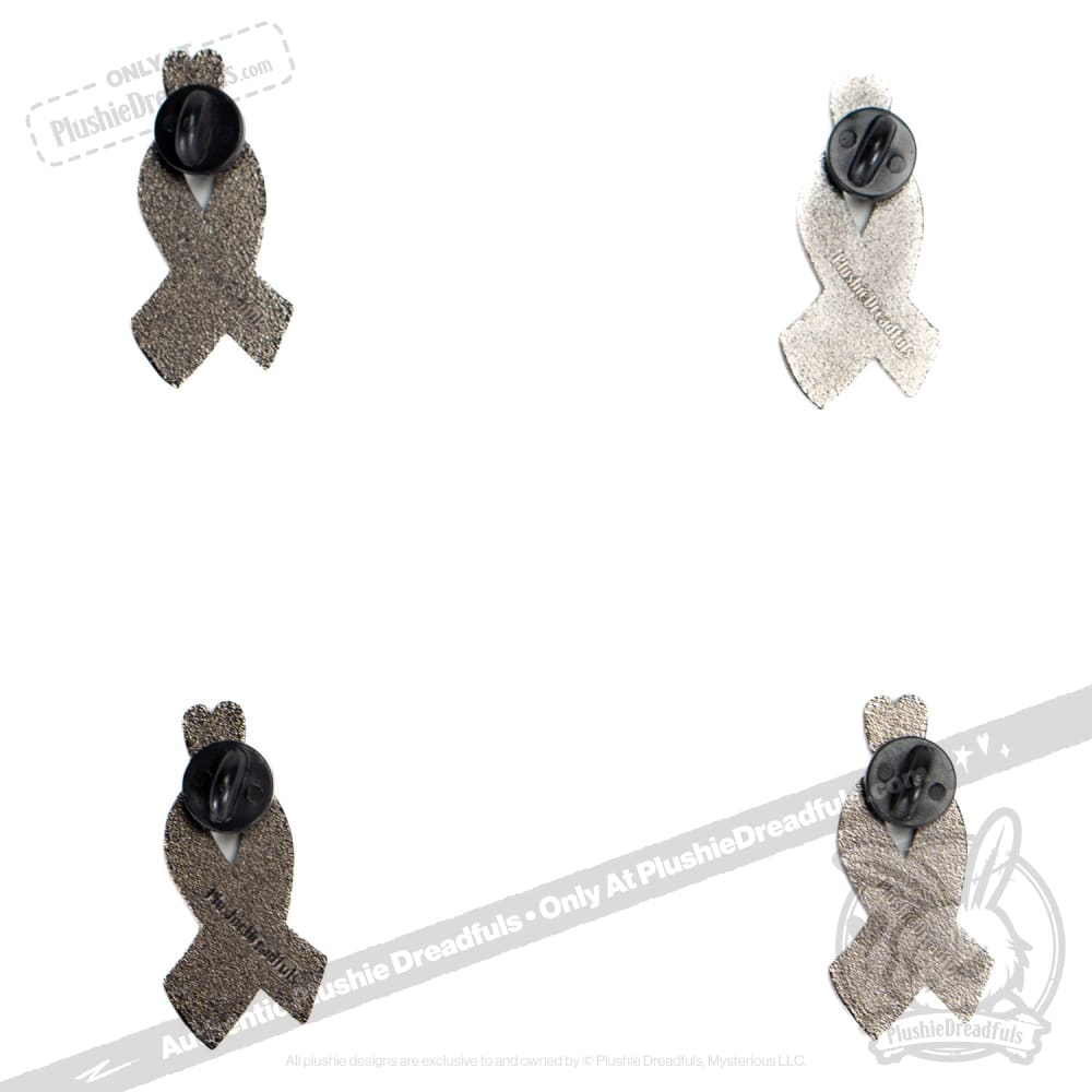 Plushie Dreadfuls - Bunny Awareness Ribbon Enamel Pin Pin