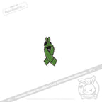 Plushie Dreadfuls - Bunny Awareness Ribbon Enamel Pin Green Pin