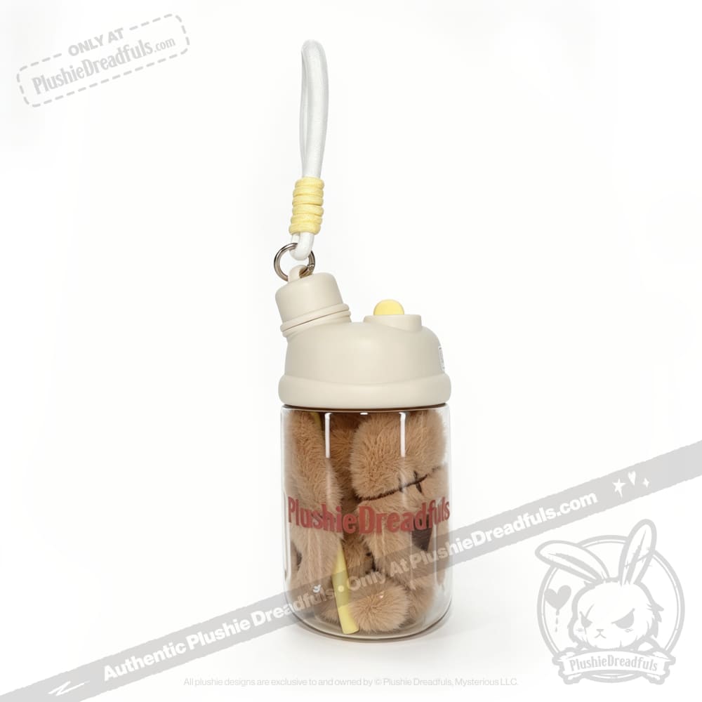 Plushie Dreadfuls - Burnout Brown Sugar Boba Bunny in Cup - Plush and Cup Collector Set - Keychain