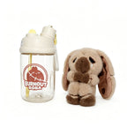 Plushie Dreadfuls - Burnout Brown Sugar Boba Bunny in Cup - Plush and Cup Collector Set - Keychain