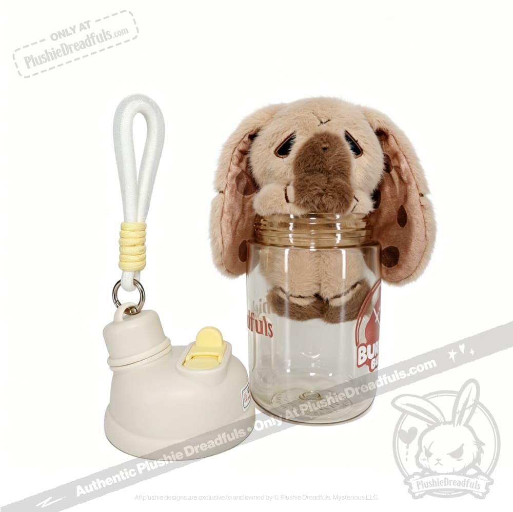 Plushie Dreadfuls - Burnout Brown Sugar Boba Bunny in Cup - Plush and Cup Collector Set - Keychain