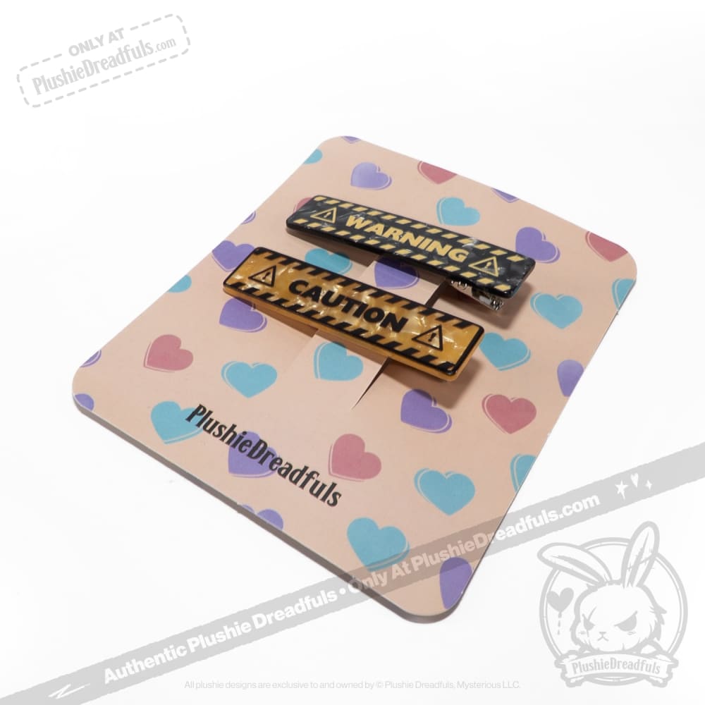 Plushie Dreadfuls - CAUTION Clips hair clip