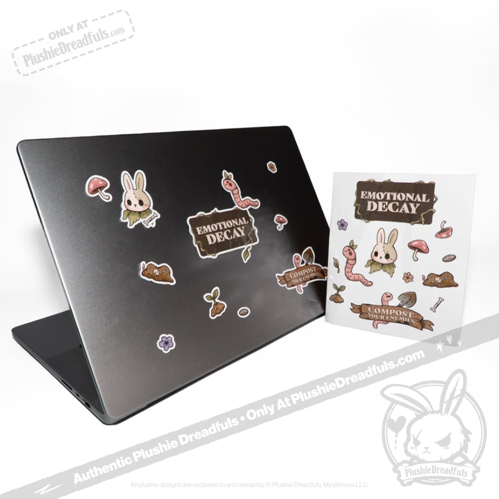 Plushie Dreadfuls Compost Your Enemies Sticker Sheet sticker