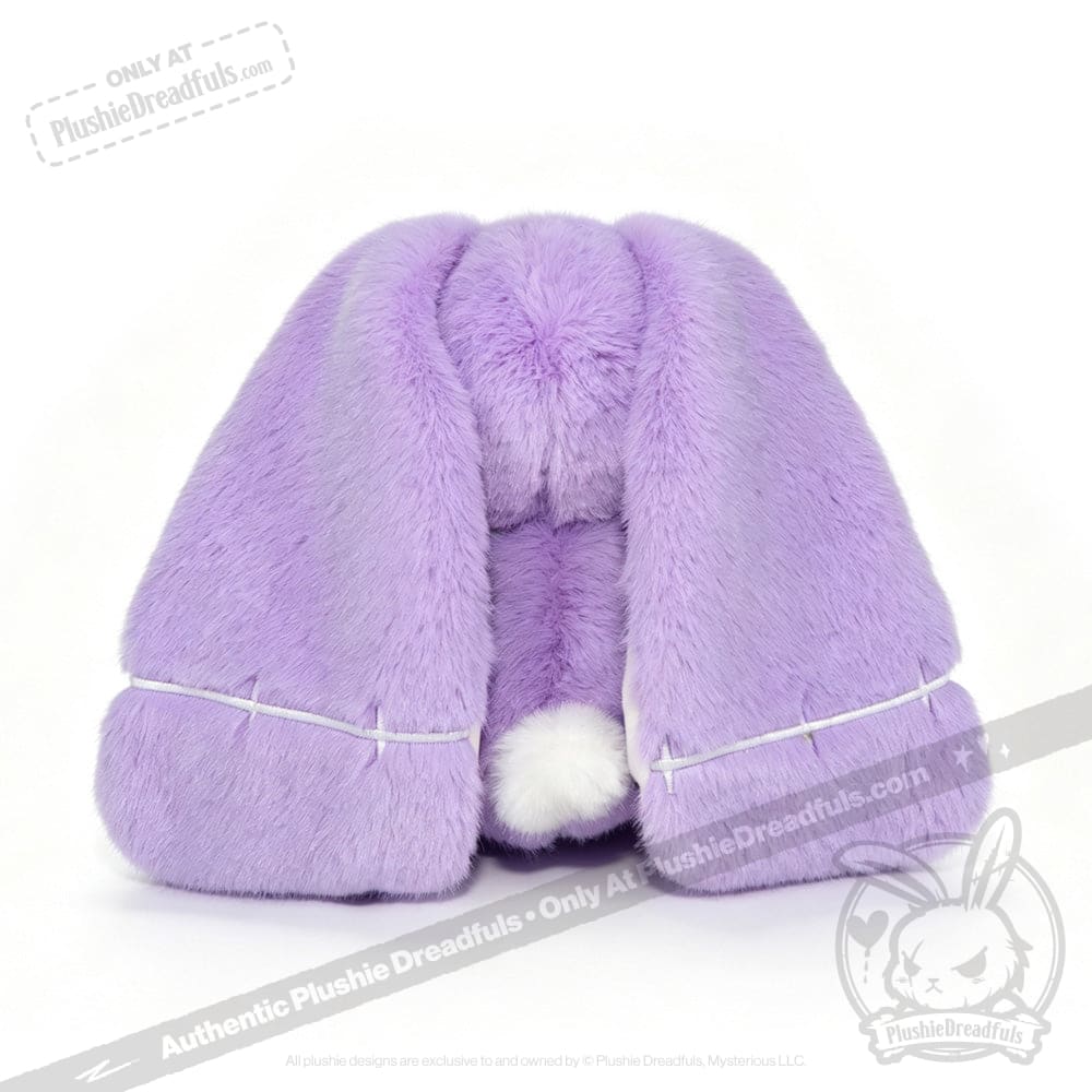 LIMITED EDITION plush, lavender bunny hat with floppy ears and a pom-pom tail, supporting depression awareness.