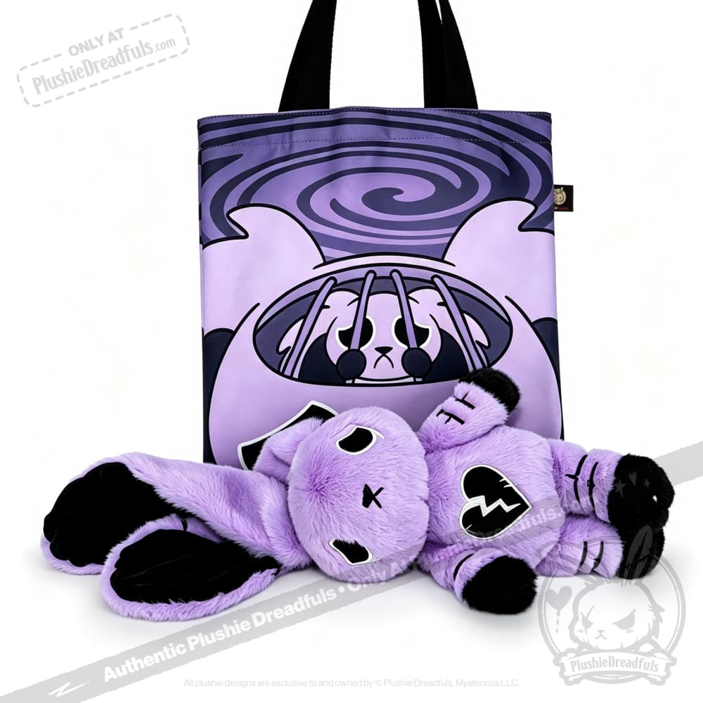 Depression Rabbit V2 Purple Black - Plush Stuffed Animal - toy