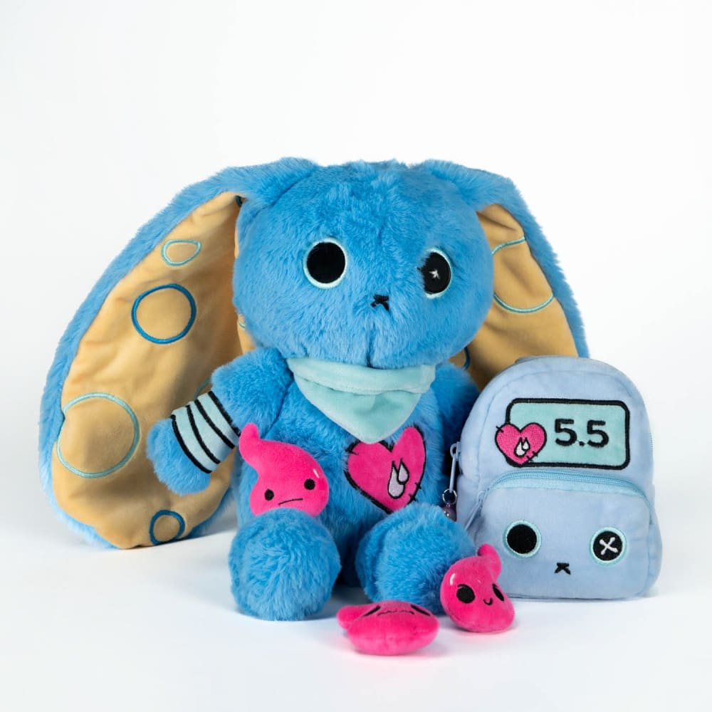 Plushie Dreadfuls - Diabetes Warrior Bunny - Plush Stuffed Animal - Mysterious