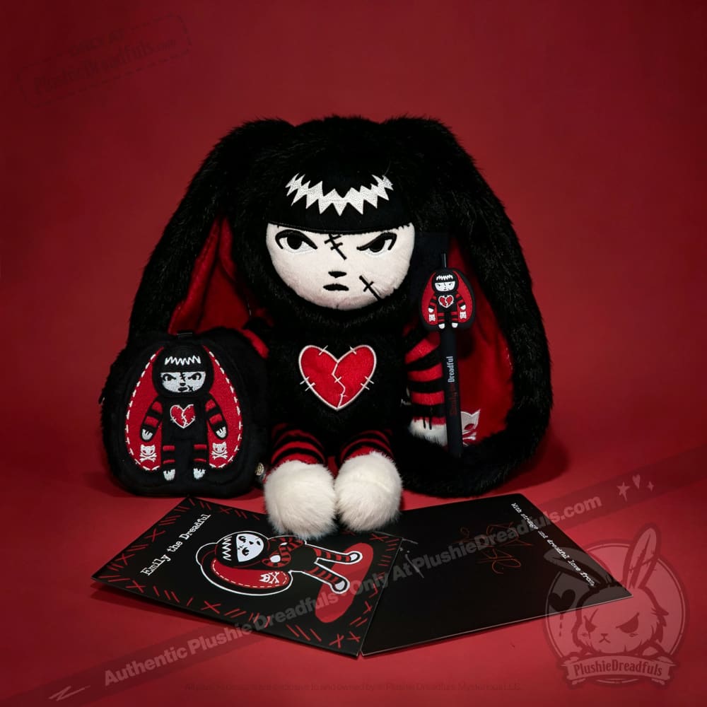 Plushie Dreadfuls - Emily The Strange - Plush Rabbit Stuffed Animal - plush