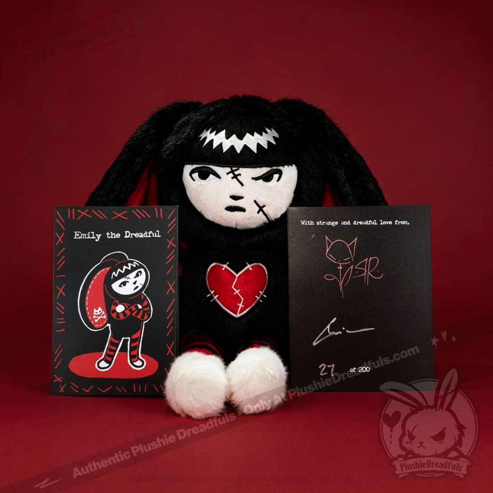 Plushie Dreadfuls - Emily The Strange - Plush Rabbit Stuffed Animal - plush