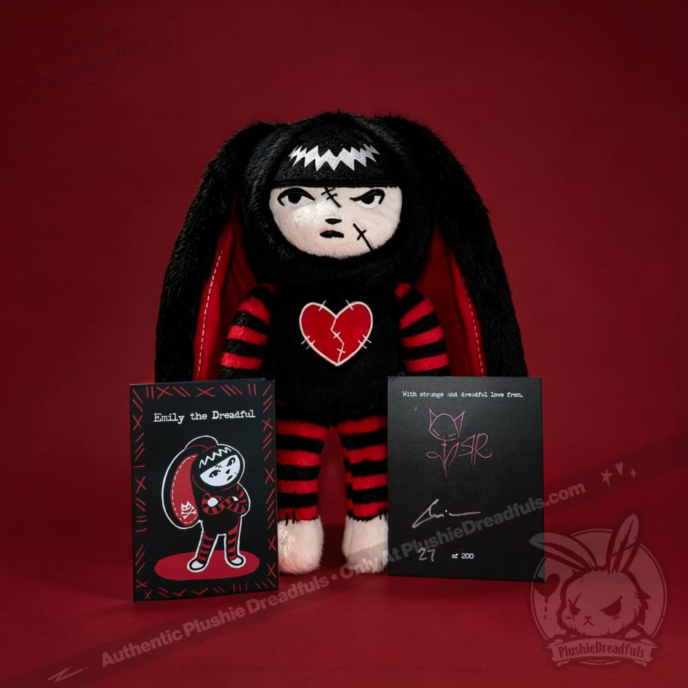 Plushie Dreadfuls - Emily The Strange - Plush Rabbit Stuffed Animal - plush