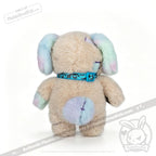 Plushie Dreadfuls Emotional Neglect Puppy with pastel patches and blue collar, available at plushiedreadfuls.com.