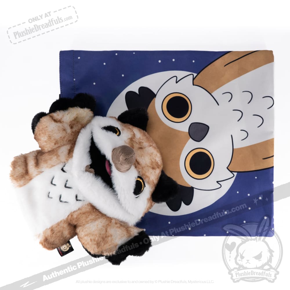 Plushie Dreadfuls -  Existential Horror Owl Puppet - Plush Stuffed Animal - Mysterious