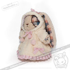 Plushie Dreadfuls Fuzzy White Chocolate Gingham Hoodie Dress - accessory