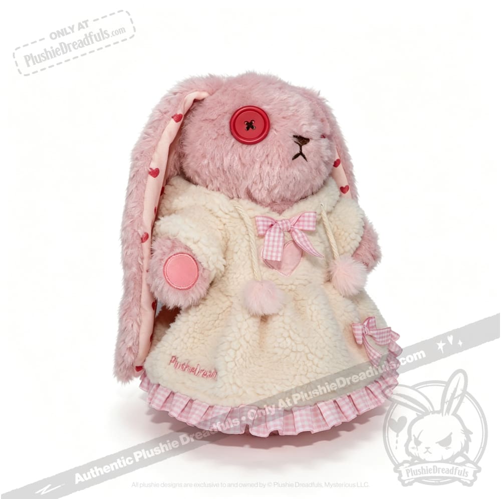 Plushie Dreadfuls Fuzzy White Chocolate Gingham Hoodie Dress - accessory