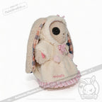 Plushie Dreadfuls Fuzzy White Chocolate Gingham Hoodie Dress - accessory