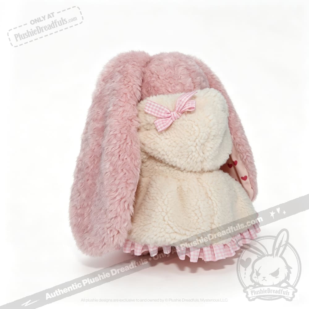 Plushie Dreadfuls Fuzzy White Chocolate Gingham Hoodie Dress - accessory