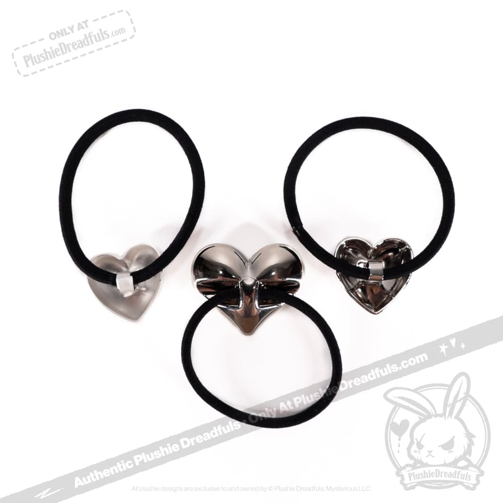 Plushie Dreadfuls - Goth Girl 3 Heart Bracelet Set