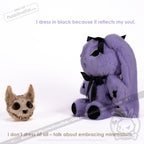 Plushie Dreadfuls - Goth Rabbit Plush Stuffed Animal Plush