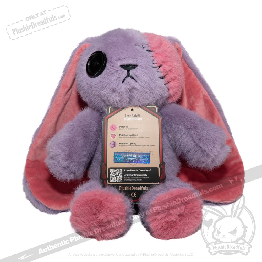 Plushie Dreadfuls - Lavender Love Rabbit Limited Edition - Plush Stuffed Animal toy