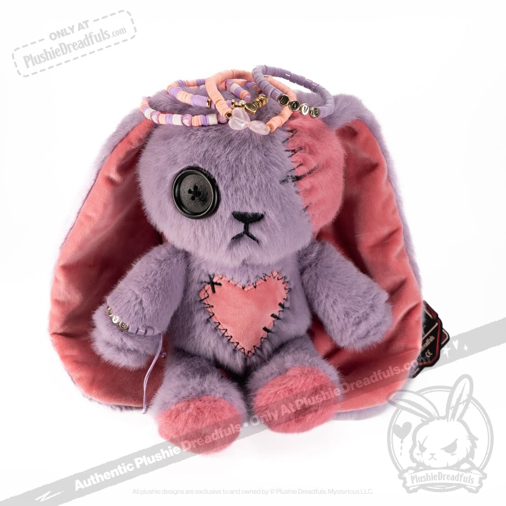 Plushie Dreadfuls - Lavender Love Rabbit Stacking Friendship Bracelet