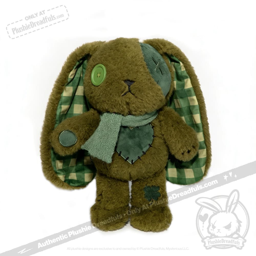 Plushie Dreadfuls - Lucky Green Plaid Love Rabbit - Plush Stuffed Animal - toy