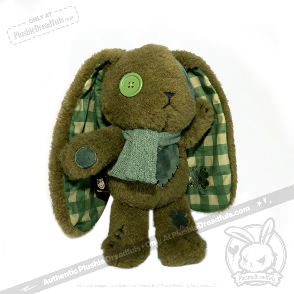 Plushie Dreadfuls - Lucky Green Plaid Love Rabbit - Plush Stuffed Animal - toy