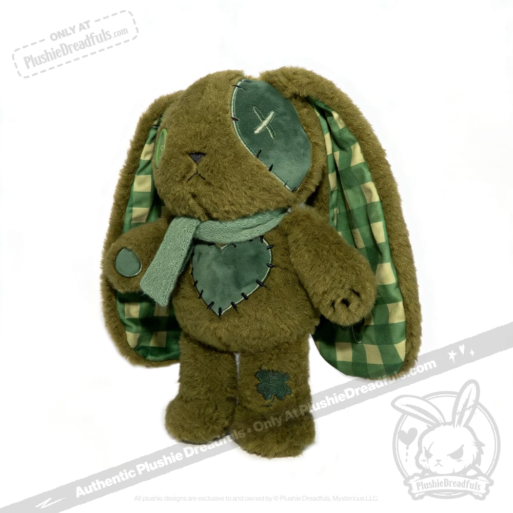Plushie Dreadfuls - Lucky Green Plaid Love Rabbit - Plush Stuffed Animal - toy