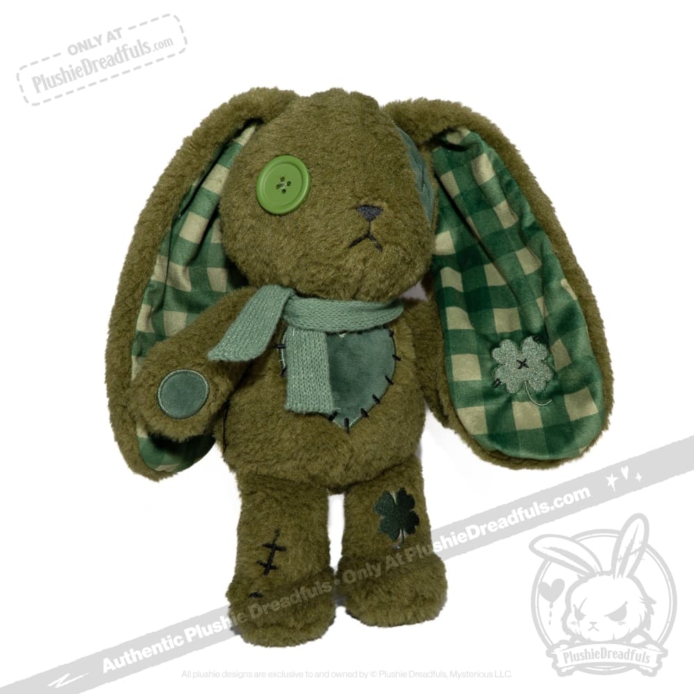 Plushie Dreadfuls - Lucky Green Plaid Love Rabbit - Plush Stuffed Animal - toy