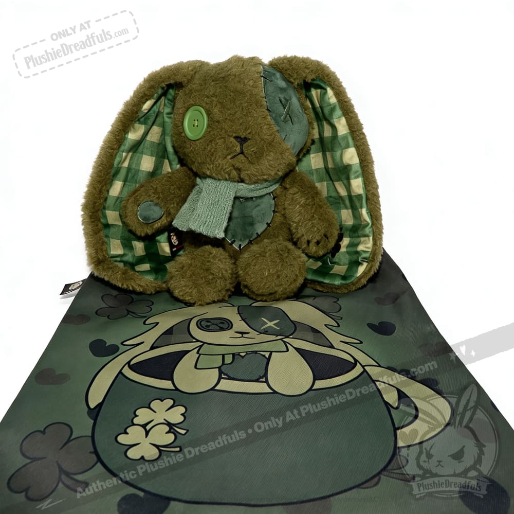 Plushie Dreadfuls - Lucky Green Plaid Love Rabbit - Plush Stuffed Animal - toy