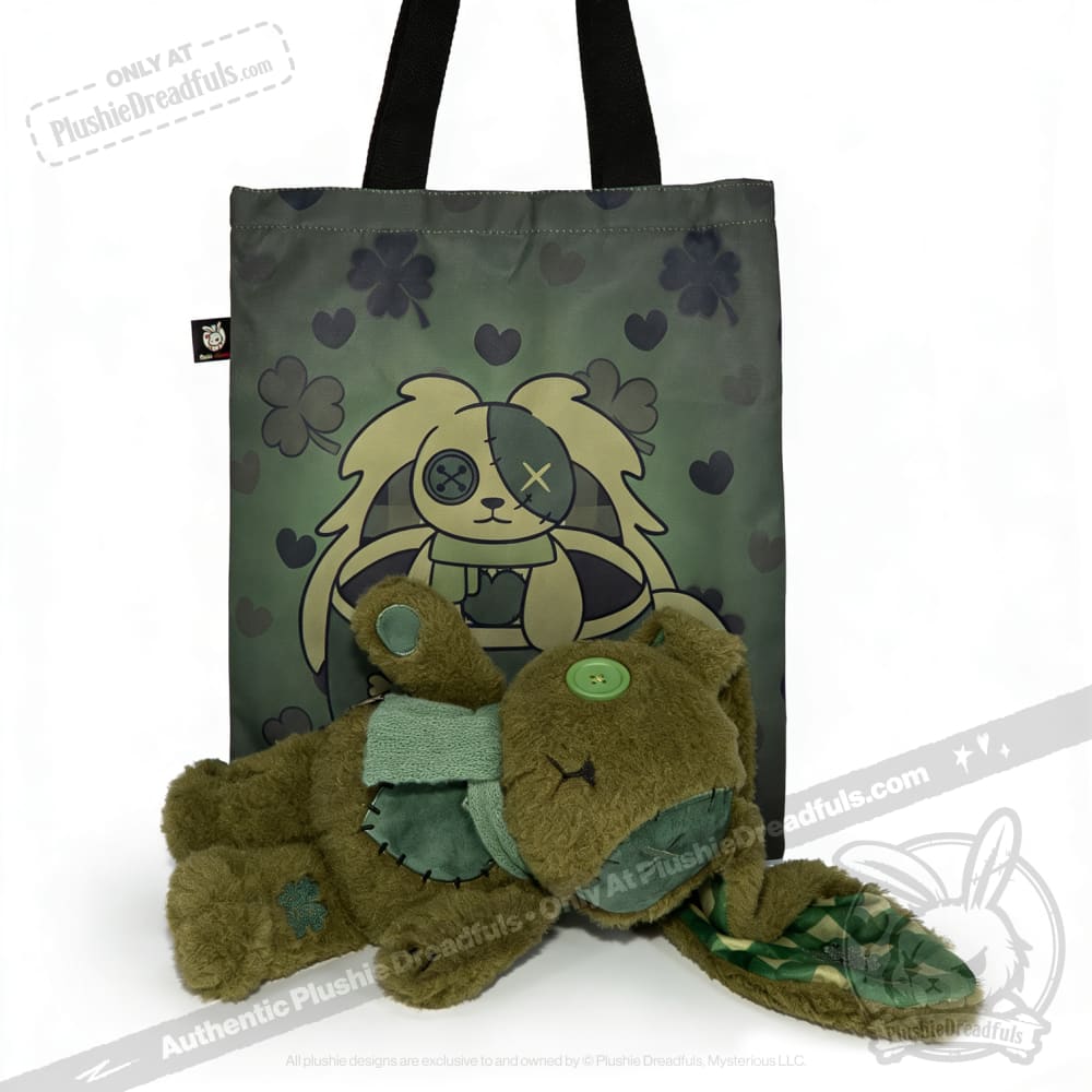 Plushie Dreadfuls - Lucky Green Plaid Love Rabbit - Plush Stuffed Animal - toy