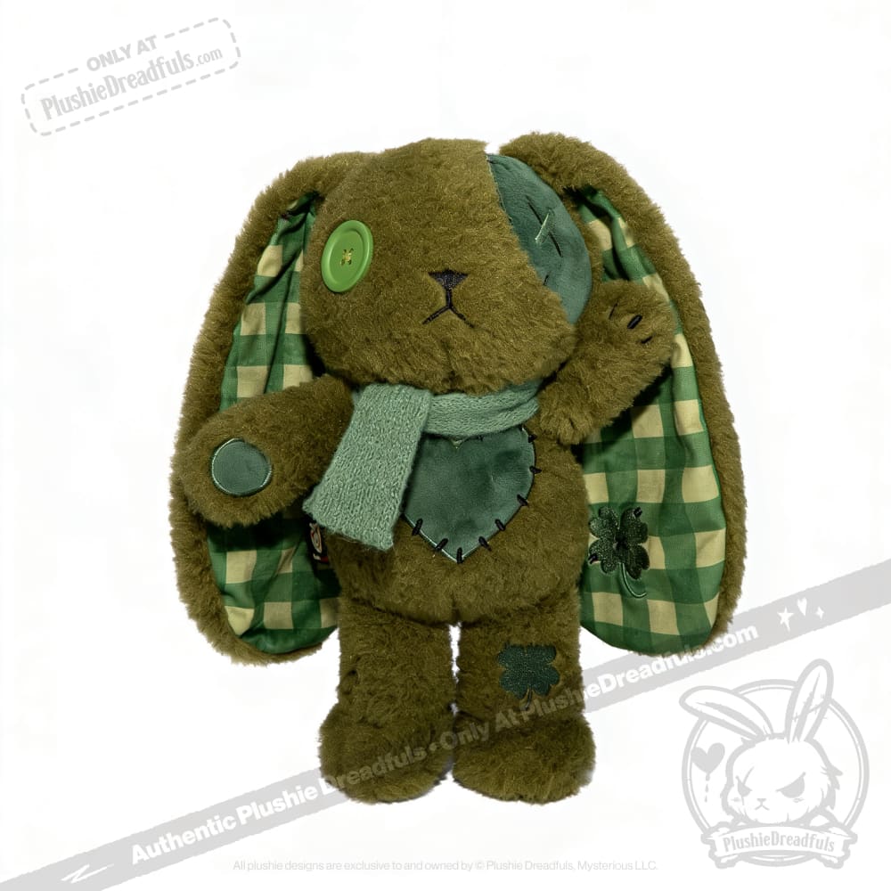 Plushie Dreadfuls - Lucky Green Plaid Love Rabbit - Plush Stuffed Animal - toy