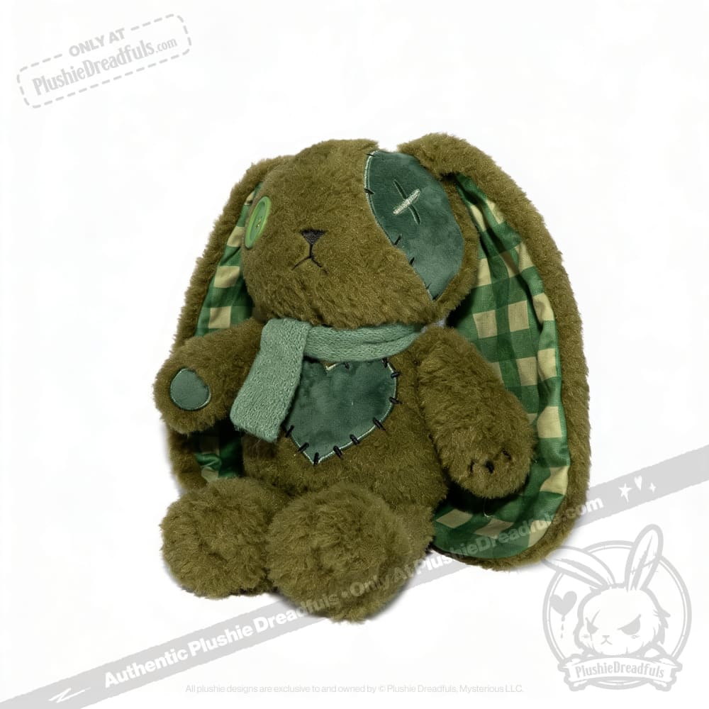 Plushie Dreadfuls - Lucky Green Plaid Love Rabbit - Plush Stuffed Animal - toy
