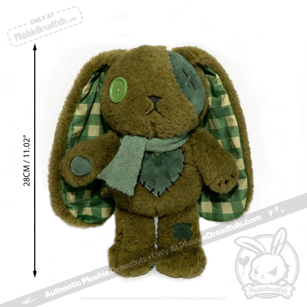 Plushie Dreadfuls - Lucky Green Plaid Love Rabbit - Plush Stuffed Animal - toy