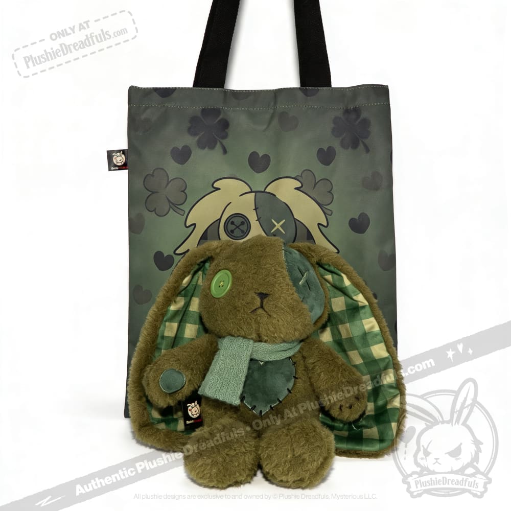 Plushie Dreadfuls - Lucky Green Plaid Love Rabbit - Plush Stuffed Animal - toy