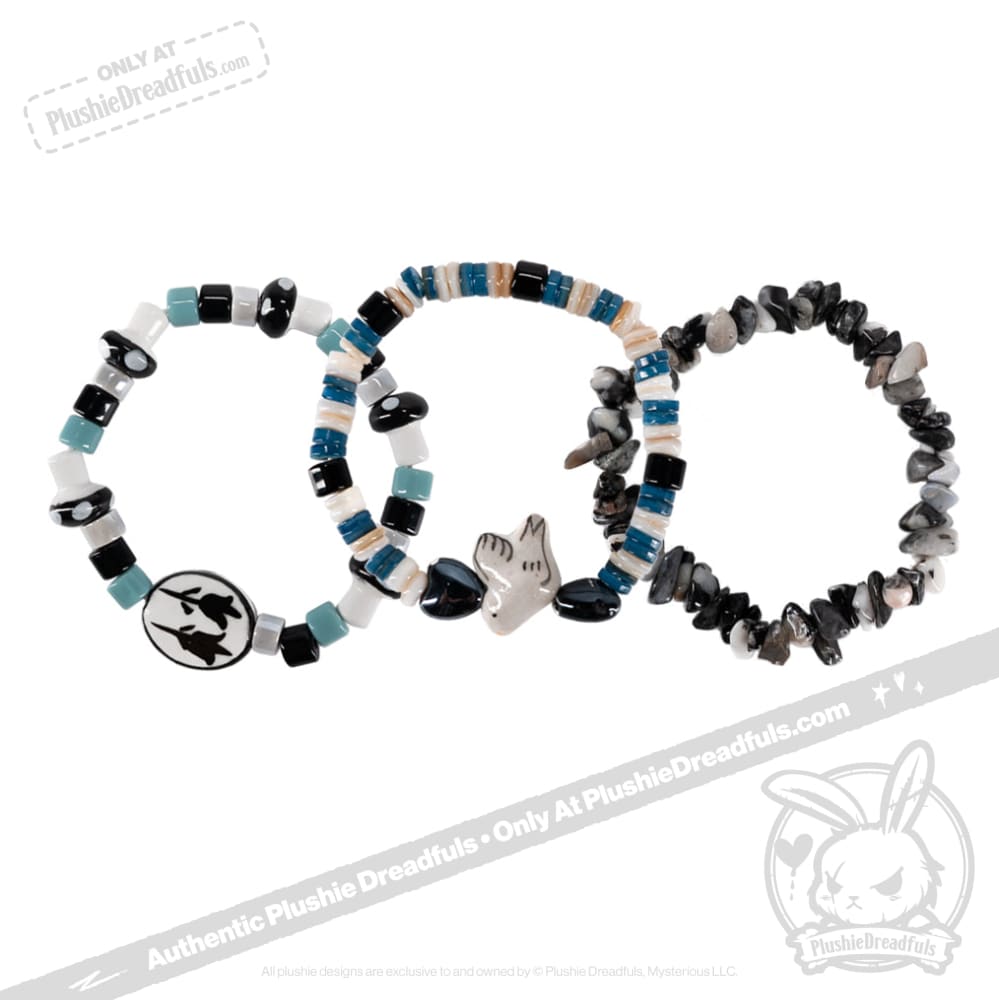 Plushie Dreadfuls - Magpie Stacking Friendship Bracelet