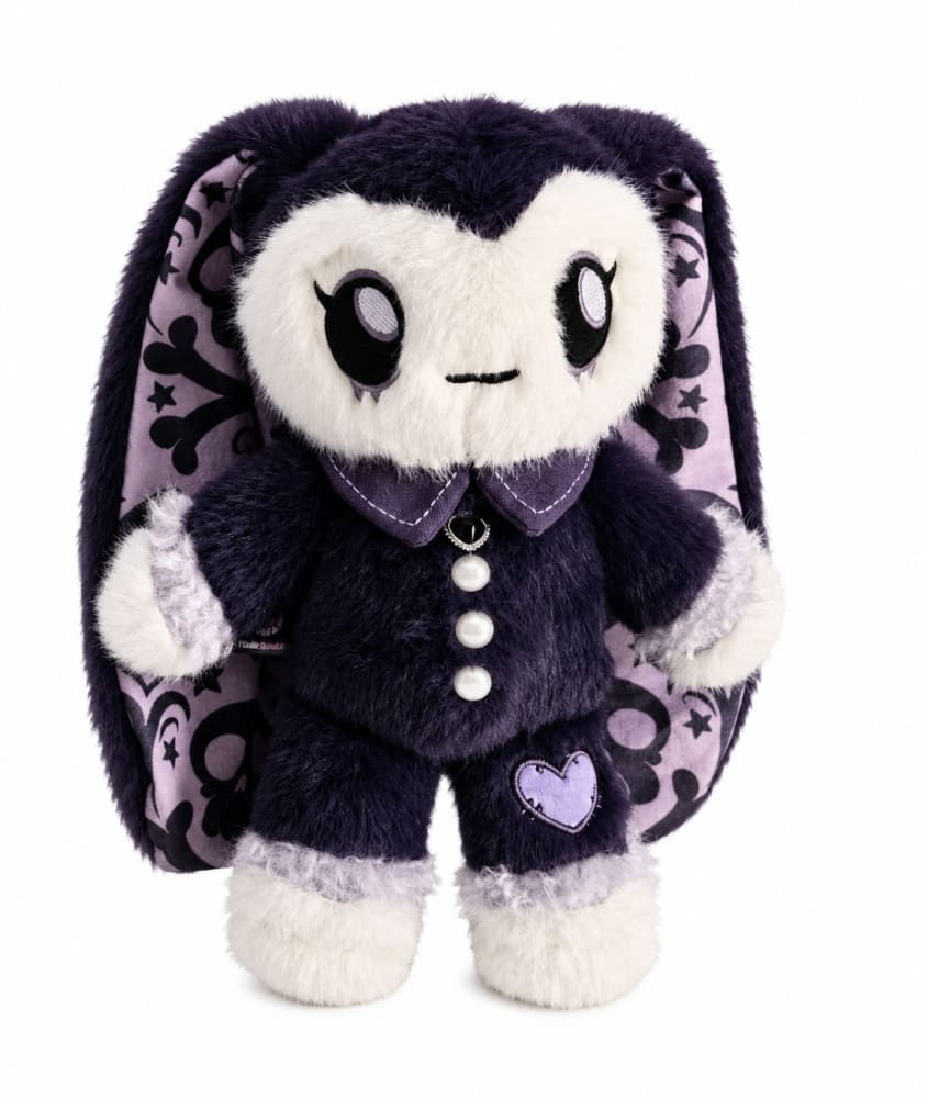 Masking Rabbit Goth Edition - Plush Rabbit Stuffed Animal - plush