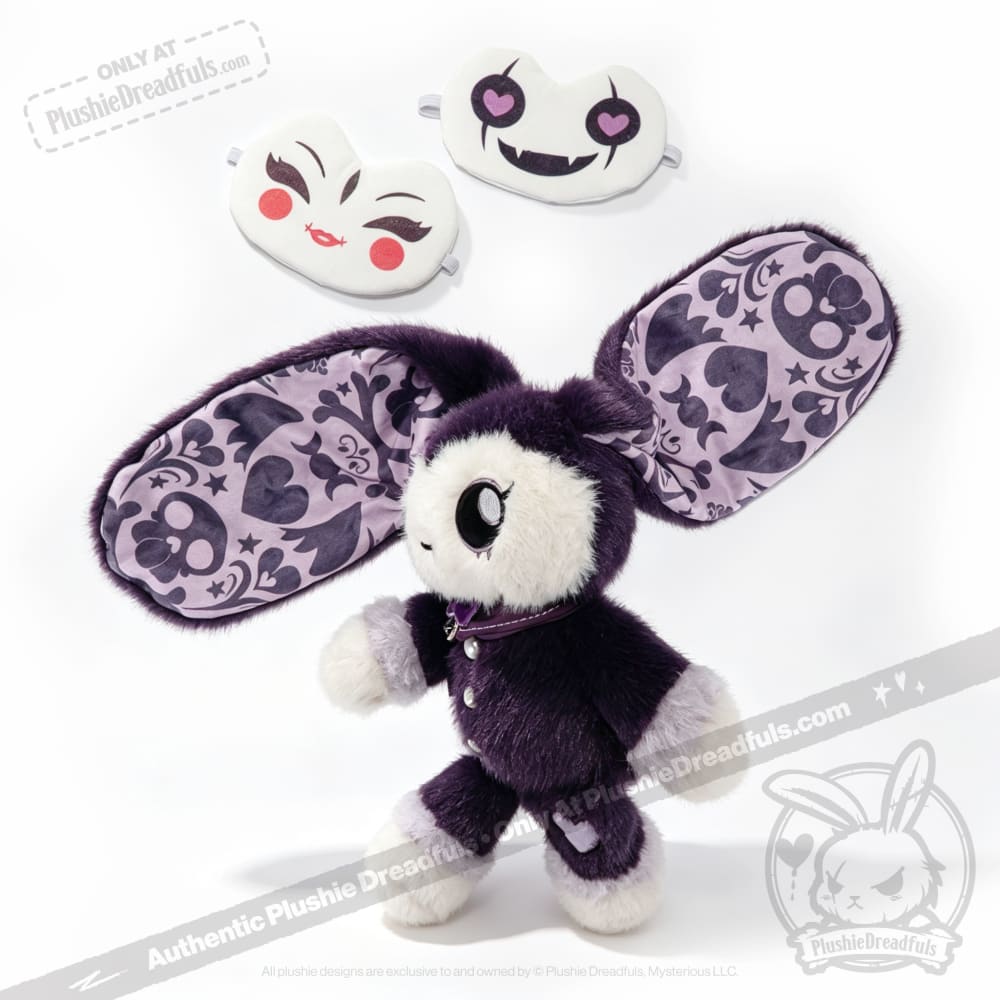 Masking Rabbit Goth Edition - Plush Rabbit Stuffed Animal - plush