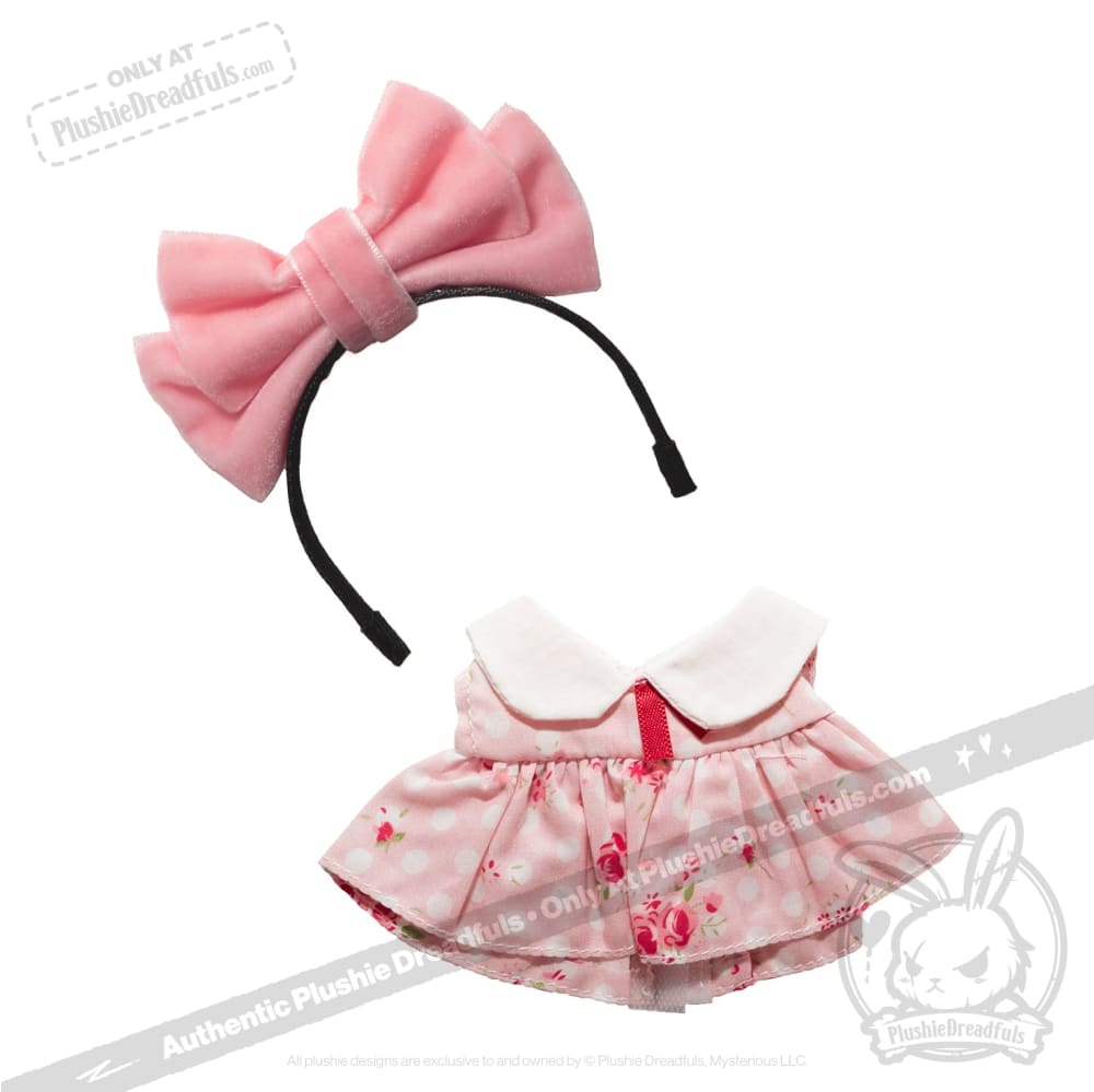 Mini Plush Outfit Big Pink Bow Outfit accessory