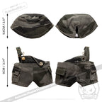 Mini Plush Outfit Camo off the Shoulder Overalls accessory