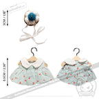 Mini Plush Outfit Cupcake Gingham Teal Dress accessory